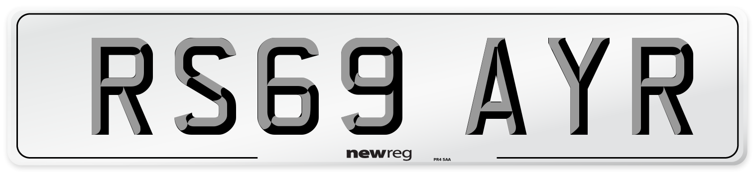 RS69 AYR Number Plate from New Reg